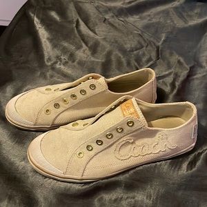 Coach Canvas Slip On Sneakers 8.5